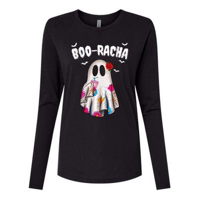 Booracha Funny Halloween Ghost Boo Jee Ghost For Halloween Womens Cotton Relaxed Long Sleeve T-Shirt