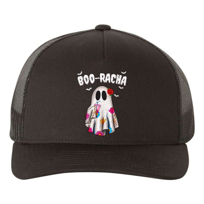 Booracha Funny Halloween Ghost Boo Jee Ghost For Halloween Yupoong Adult 5-Panel Trucker Hat