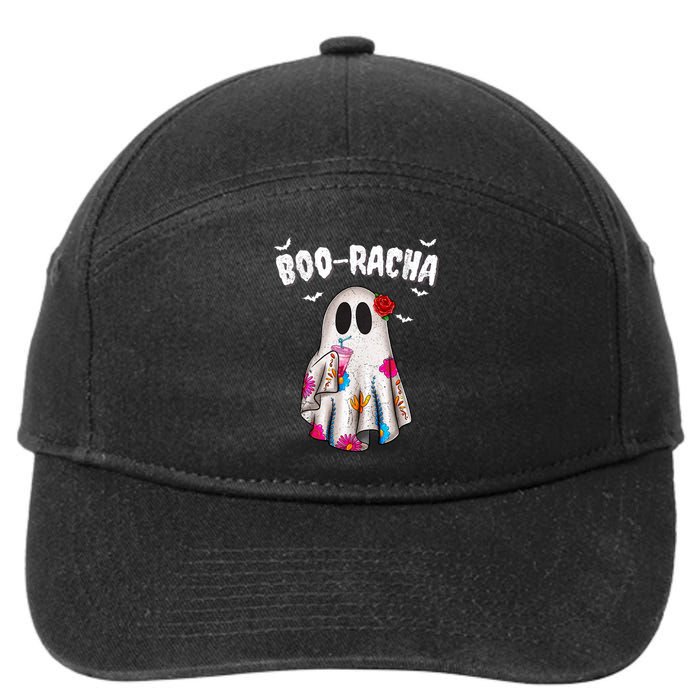 Booracha Funny Halloween Ghost Boo Jee Ghost For Halloween 7-Panel Snapback Hat