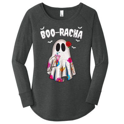 Booracha Funny Halloween Ghost Boo Jee Ghost For Halloween Women's Perfect Tri Tunic Long Sleeve Shirt