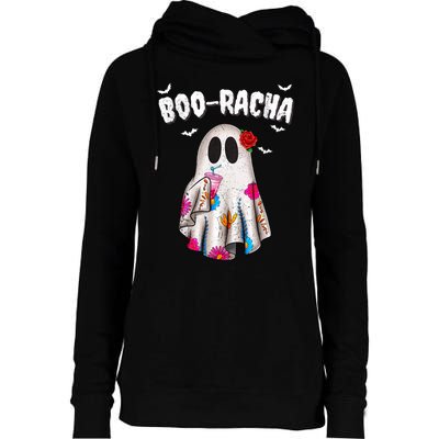 Booracha Funny Halloween Ghost Boo Jee Ghost For Halloween Womens Funnel Neck Pullover Hood