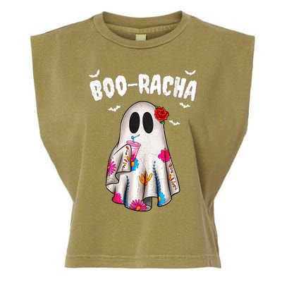 Booracha Funny Halloween Ghost Boo Jee Ghost For Halloween Garment-Dyed Women's Muscle Tee