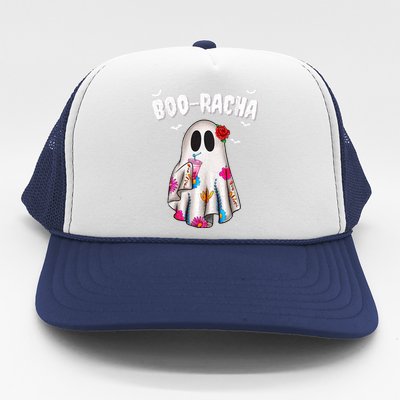 Booracha Funny Halloween Ghost Boo Jee Ghost For Halloween Trucker Hat