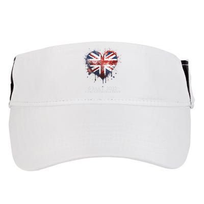 british flag heart King's Coronation. Union Jack Charles Adult Drive Performance Visor