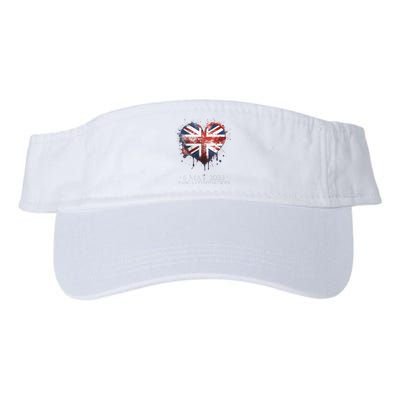 british flag heart King's Coronation. Union Jack Charles Valucap Bio-Washed Visor