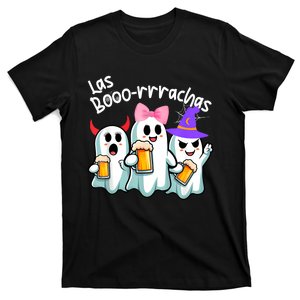 Boorachas Funny Halloween Ghost Drinking Margarita Boo Racha T-Shirt