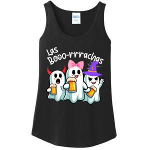 Boorachas Funny Halloween Ghost Drinking Margarita Boo Racha Ladies Essential Tank