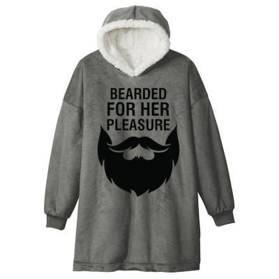 Bearded For Her Pleasure Hooded Wearable Blanket