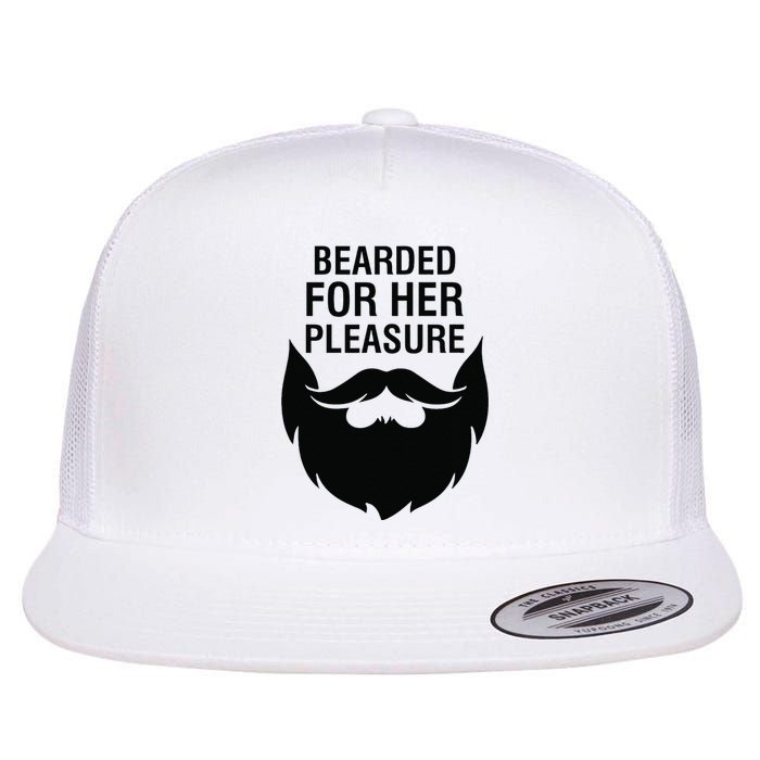 Bearded For Her Pleasure Flat Bill Trucker Hat