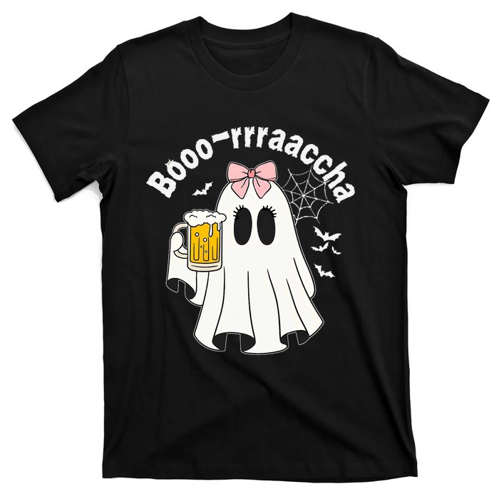 Booracha Funny Halloween Ghost Beer Design Borracha T-Shirt