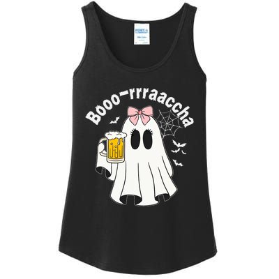 Booracha Funny Halloween Ghost Beer Design Borracha Ladies Essential Tank