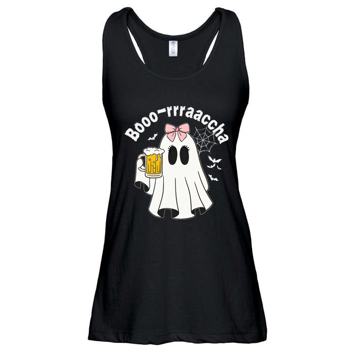 Booracha Funny Halloween Ghost Beer Design Borracha Ladies Essential Flowy Tank