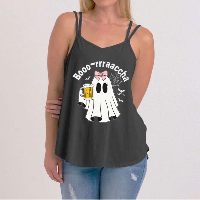 Booracha Funny Halloween Ghost Beer Design Borracha Women's Strappy Tank