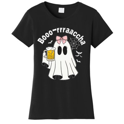 Booracha Funny Halloween Ghost Beer Design Borracha Women's T-Shirt