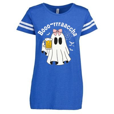 Booracha Funny Halloween Ghost Beer Design Borracha Enza Ladies Jersey Football T-Shirt