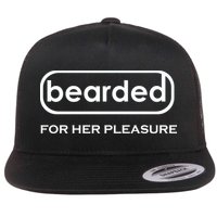 Bearded For Her Pleasure Flat Bill Trucker Hat