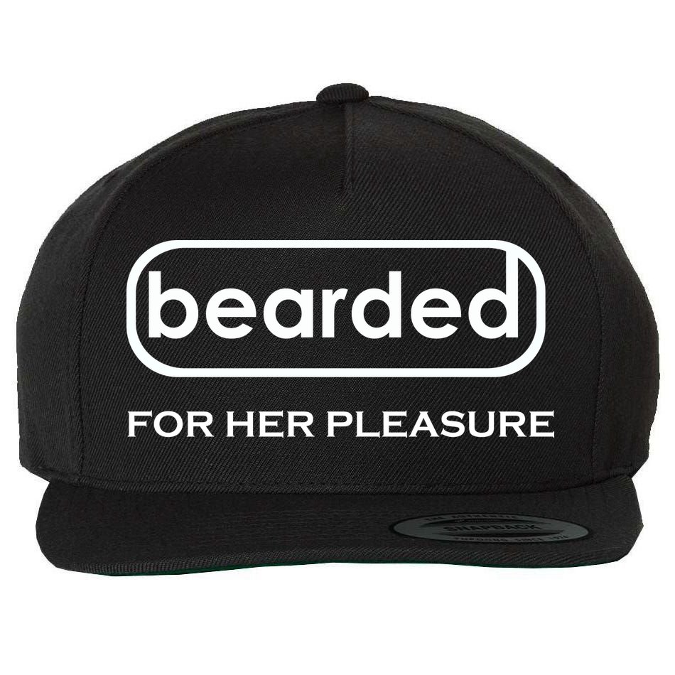 Bearded For Her Pleasure Wool Snapback Cap
