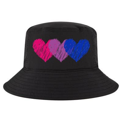 Bisexual Flag Hearts Love LGBT Bi Pride Co. Cool Comfort Performance Bucket Hat