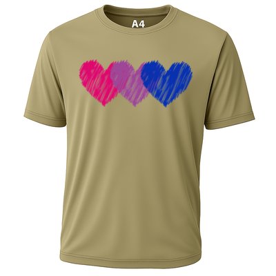 Bisexual Flag Hearts Love LGBT Bi Pride Co. Performance Shirt