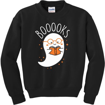 Booooks Funny Halloween Teacher Book Library Reading Kids Sweatshirt