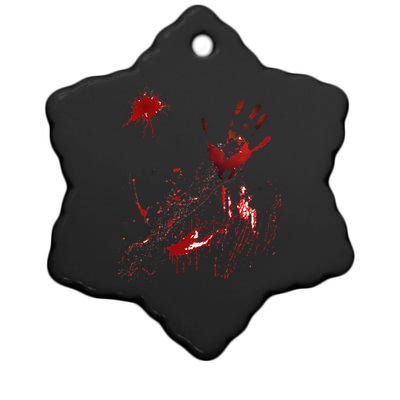 Bloody For Halloween Ceramic Star Ornament