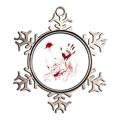 Bloody For Halloween Metallic Star Ornament