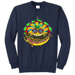 Black Fly Hippie Trout Retro 60s Fly Fishing Tenkara Peace Sweatshirt