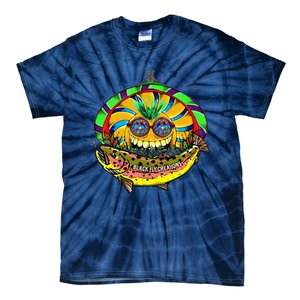 Black Fly Hippie Trout Retro 60s Fly Fishing Tenkara Peace Tie-Dye T-Shirt