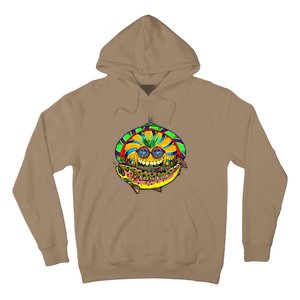 Black Fly Hippie Trout Retro 60s Fly Fishing Tenkara Peace Hoodie