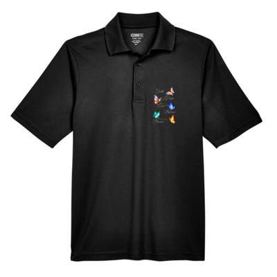 Butterfly Faith Hope Love Believe Dream Men's Origin Performance Piqué Polo