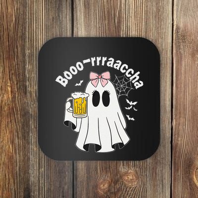 Booracha Funny Halloween Ghost Beer Design Borracha Coaster