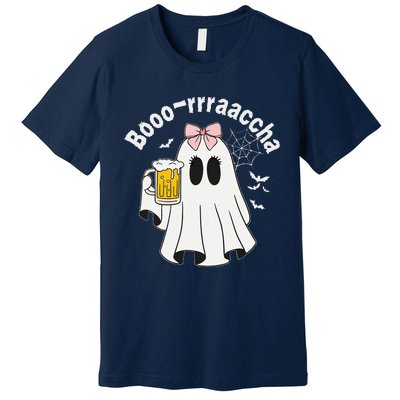 Booracha Funny Halloween Ghost Beer Design Borracha Premium T-Shirt