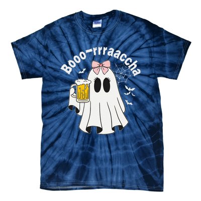 Booracha Funny Halloween Ghost Beer Design Borracha Tie-Dye T-Shirt