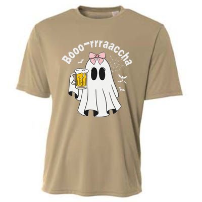 Booracha Funny Halloween Ghost Beer Design Borracha Cooling Performance Crew T-Shirt