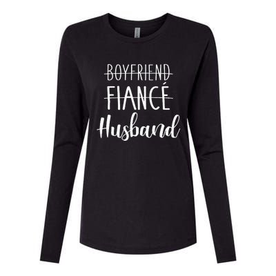 Boyfriend Fiancé Husband For Wedding And Honeymoon Womens Cotton Relaxed Long Sleeve T-Shirt