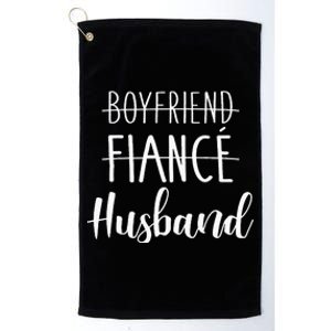 Boyfriend Fiancé Husband For Wedding And Honeymoon Platinum Collection Golf Towel