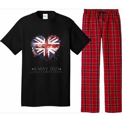 british flag heart King's Coronation Union Jack Charles Pajama Set