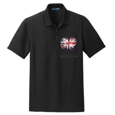 british flag heart King's Coronation Union Jack Charles Dry Zone Grid Polo