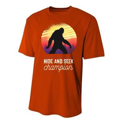 Big Foot Hide And Seek Champion Performance Sprint T-Shirt