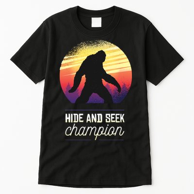 Big Foot Hide And Seek Champion Tall T-Shirt