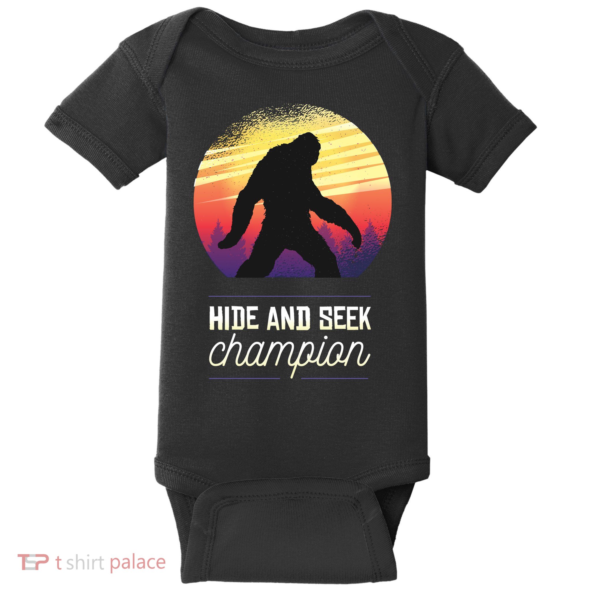 Big Foot Hide And Seek Champion Baby Bodysuit