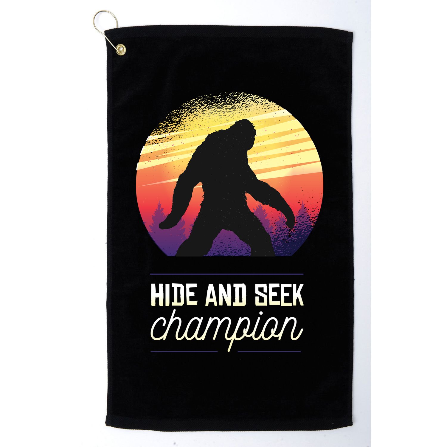 Big Foot Hide And Seek Champion Golf Towel