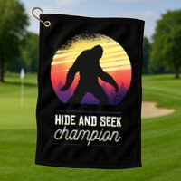 Big Foot Hide And Seek Champion Golf Towel