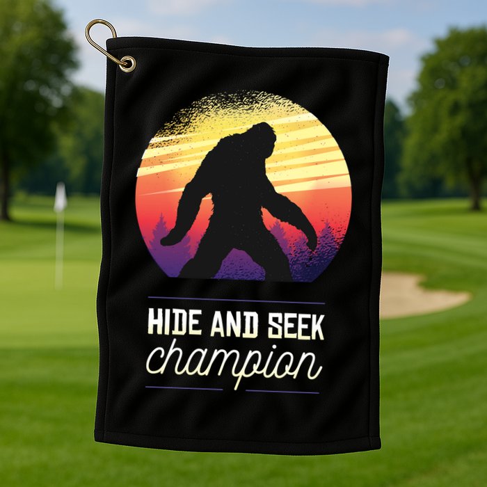 Big Foot Hide And Seek Champion Golf Towel