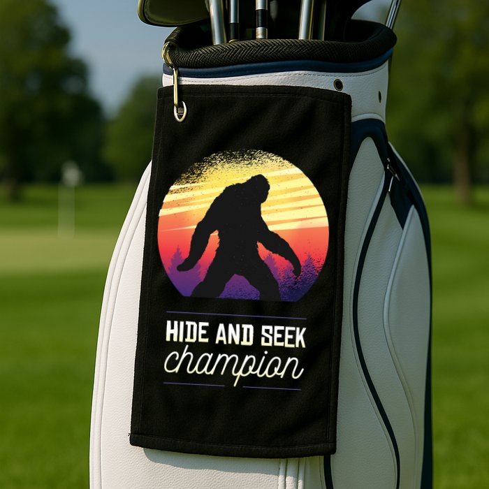 Big Foot Hide And Seek Champion Golf Towel
