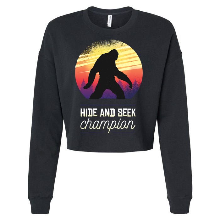 Big Foot Hide And Seek Champion Cropped Pullover Crew