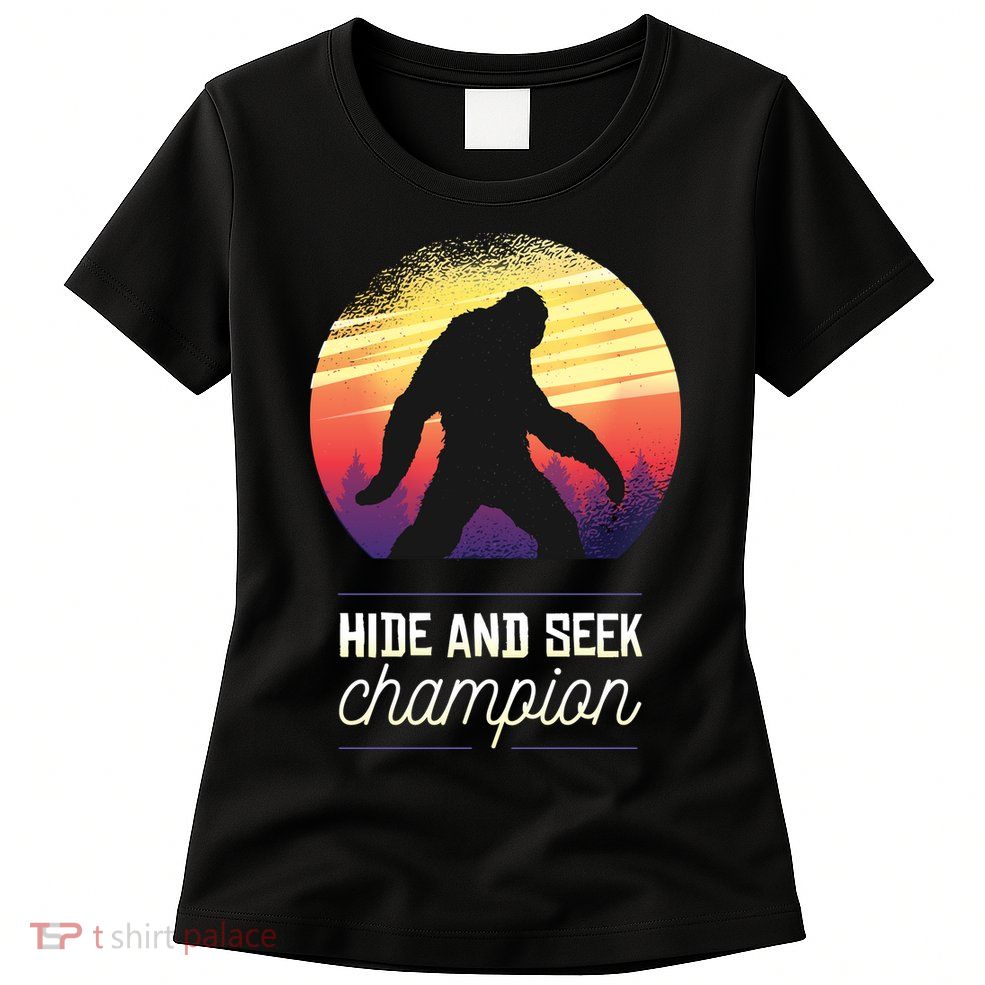Big Foot Hide And Seek Champion Womens T-Shirt