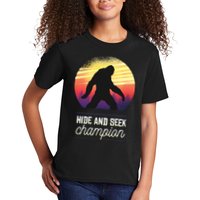 Big Foot Hide And Seek Champion Kids T-Shirt