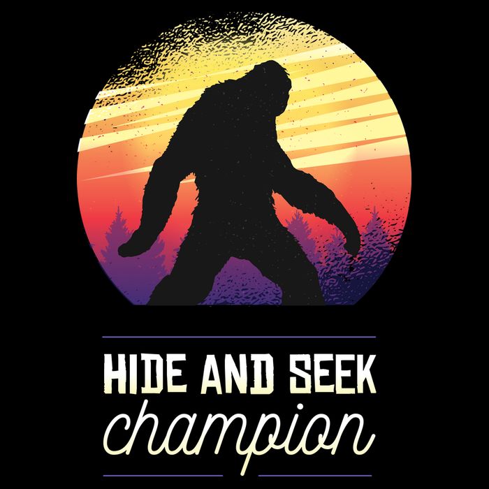 Big Foot Hide And Seek Champion Kids T-Shirt