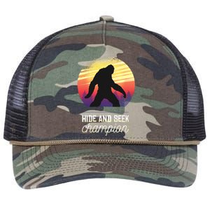 Big Foot Hide And Seek Champion Retro Rope Trucker Hat Cap